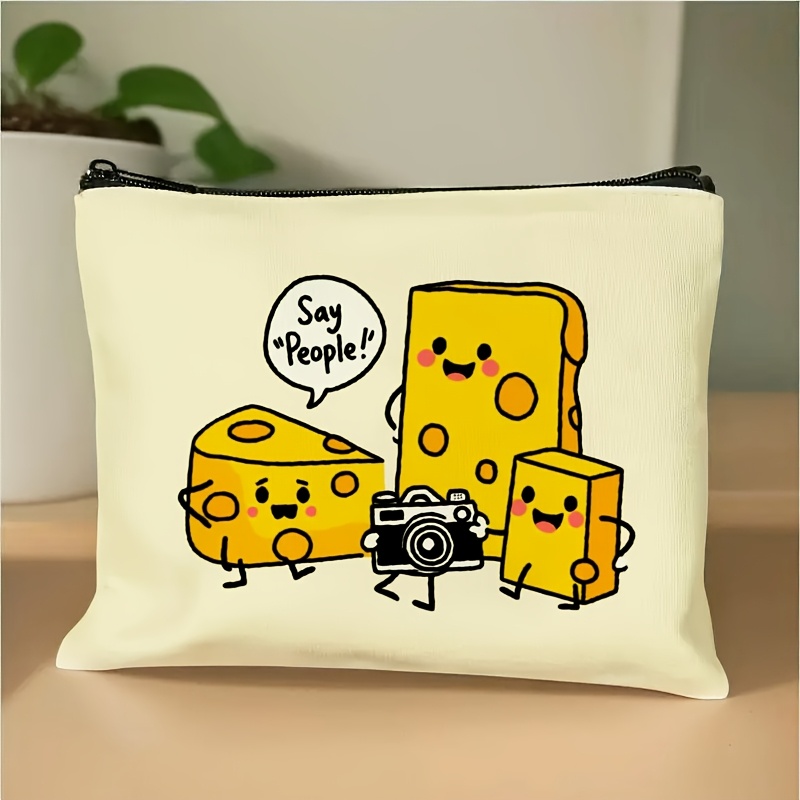 Camera Bag Travel - 1 Piece Cartoon Cheese Camera Print