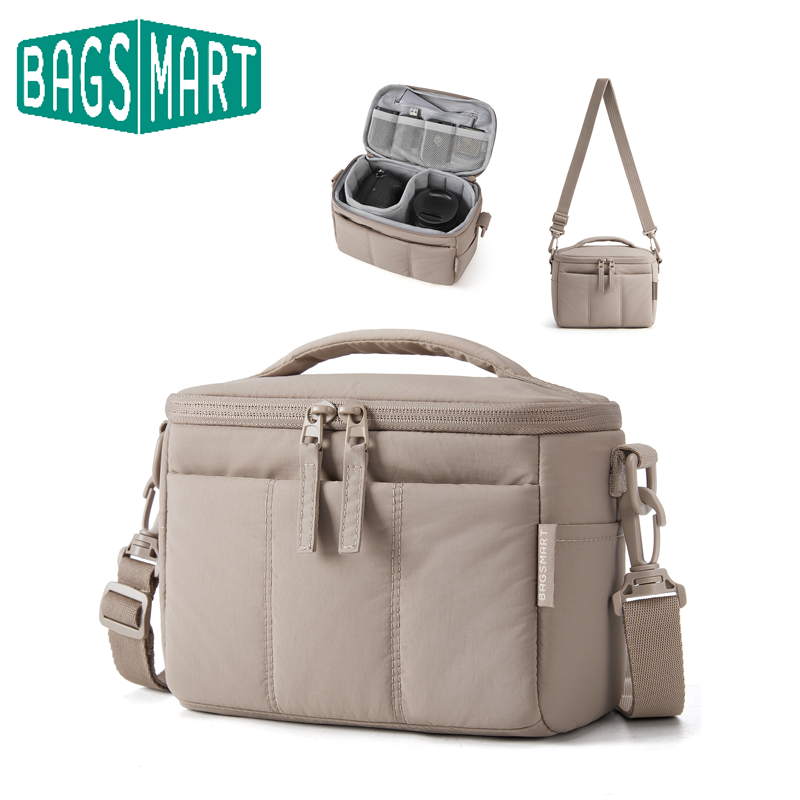 BAGSMART Padded Camera Shoulde - Camera Bag Travel review and price
