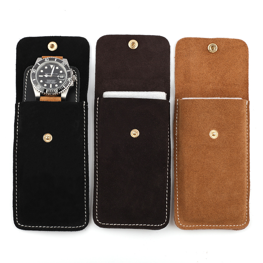 Suede Leather Watch Storage Ba - Travel.Accessories News review and price
