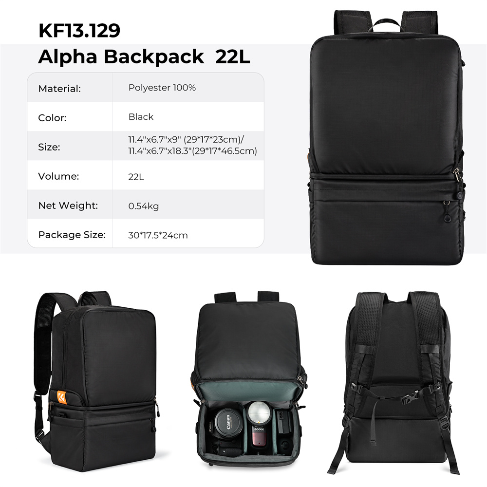 K&F CONCEPT 22L Camera Backpac - Camera Bag Travel review and price