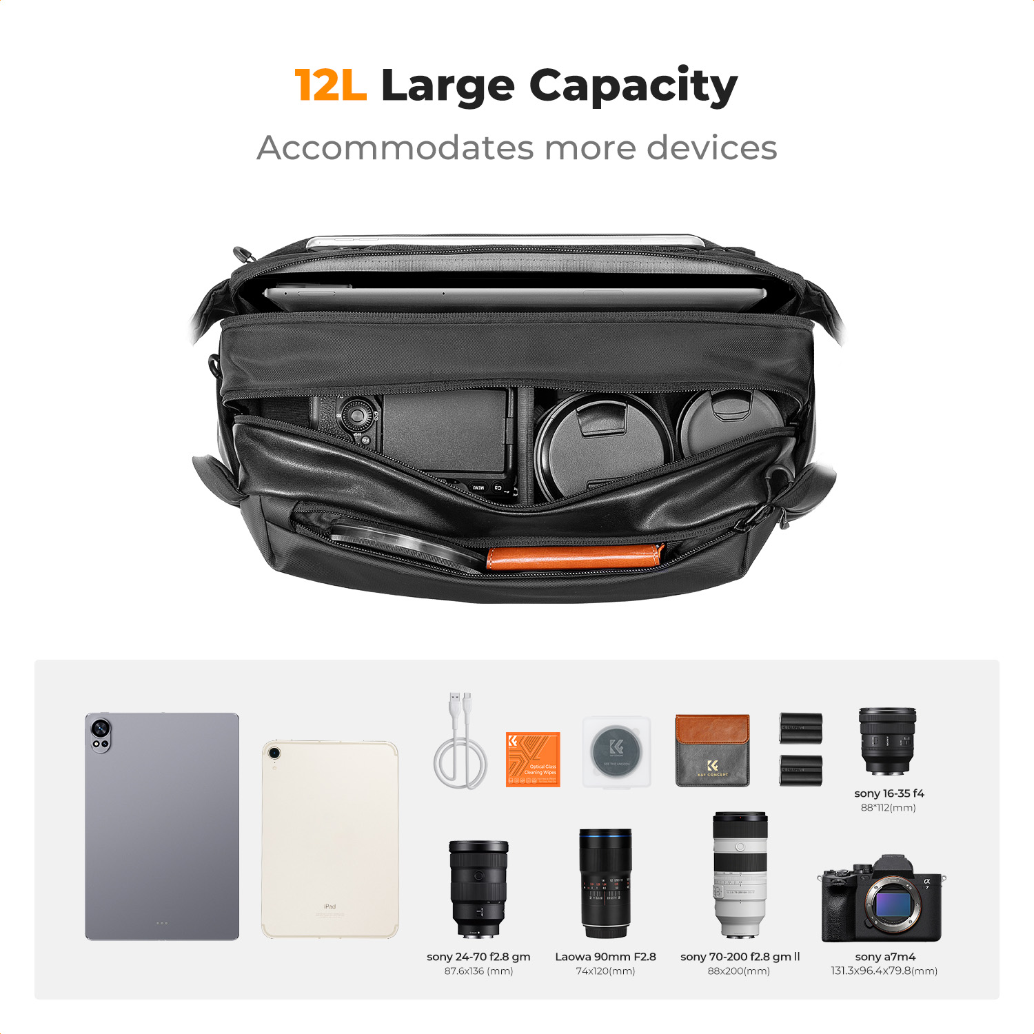 K&F CONCEPT 12L/10L Camera Sli - Camera Bag Travel review and price