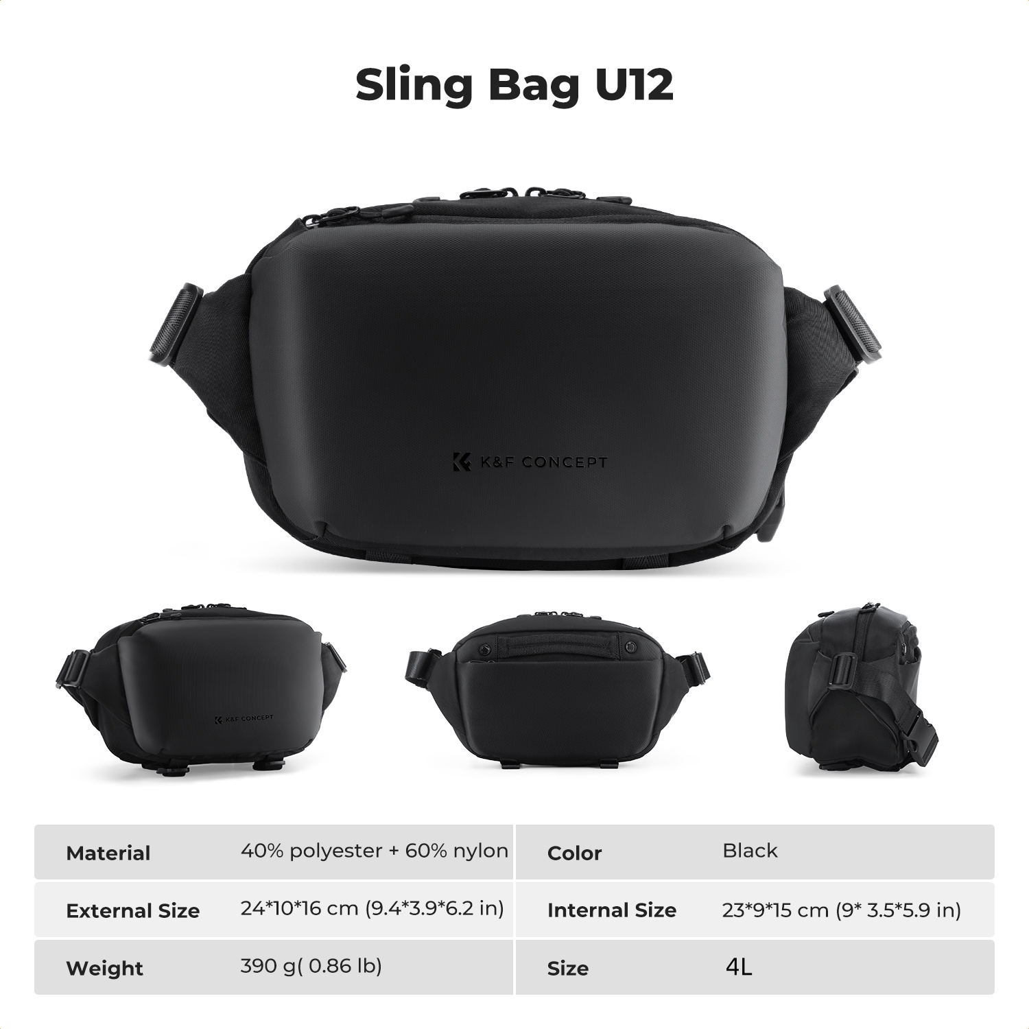 K&F CONCEPT 4L Camera Sling Ba - Camera Bag Travel review and price