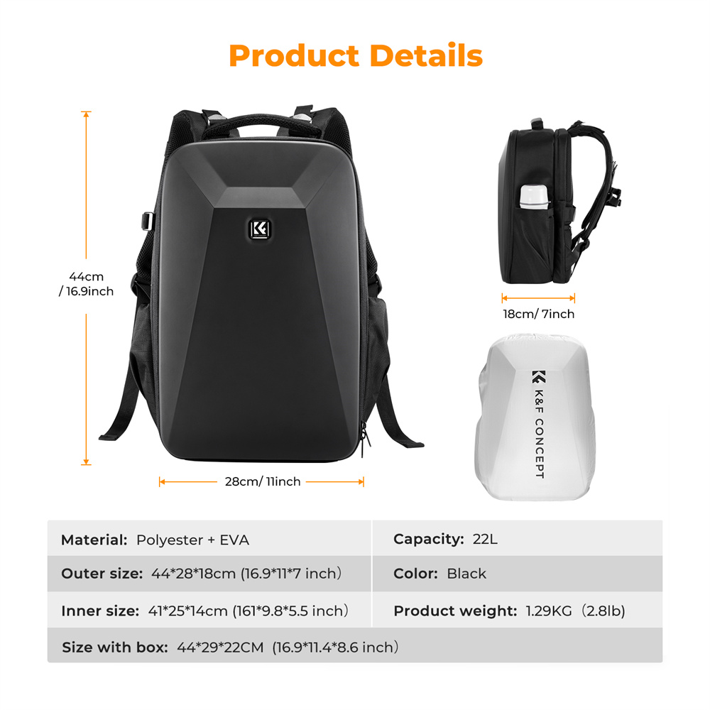 K&F CONCEPT Large Capacity Cam - Camera Bag Travel review and price