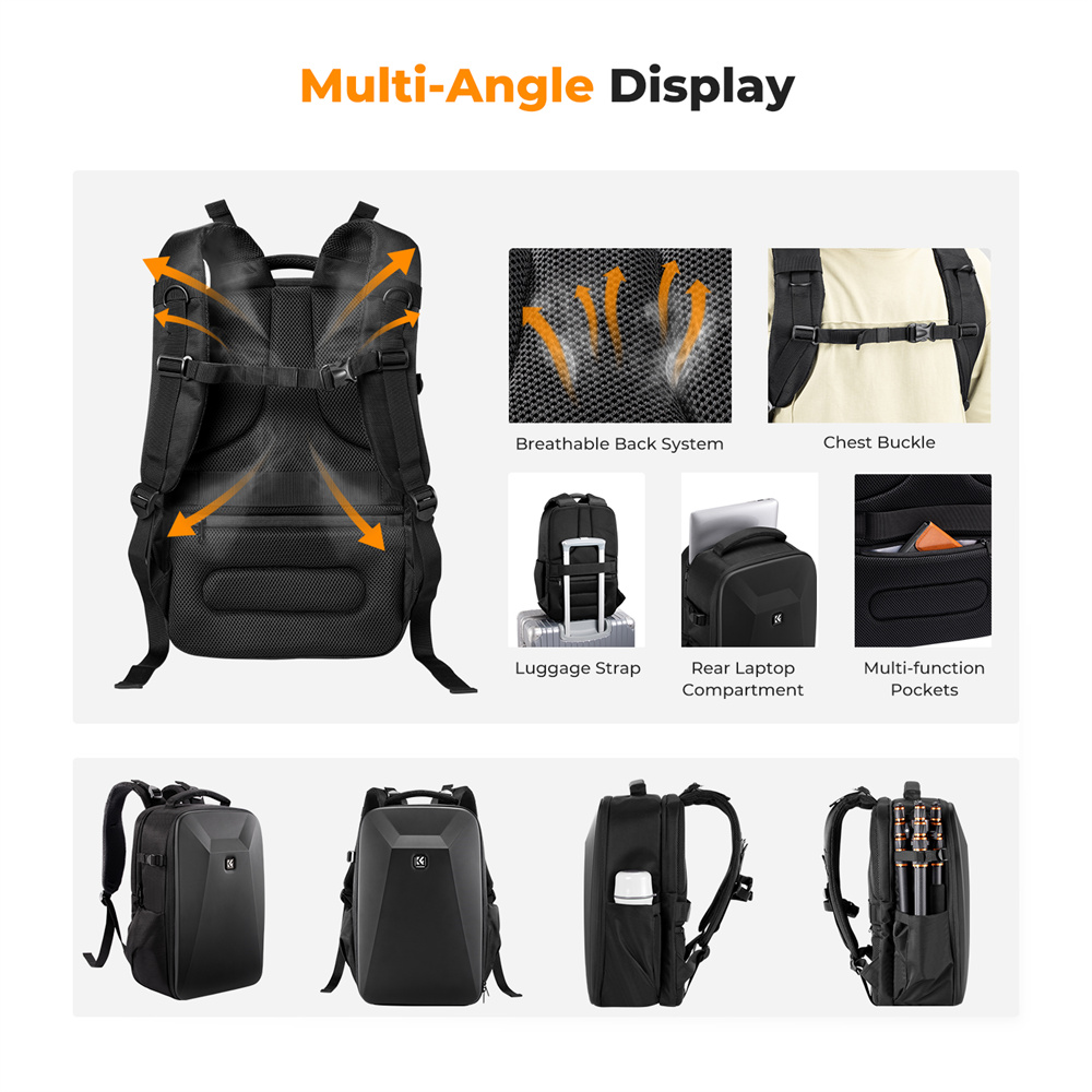 K&F CONCEPT Large Capacity Cam - Camera Bag Travel review and price