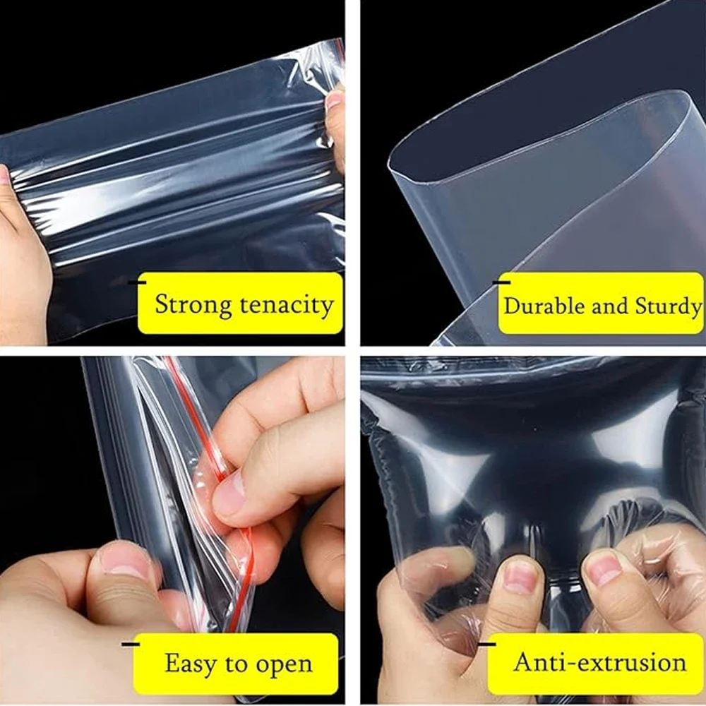 100-1000Pcs Reclosable Transpa - Reusable Zip Bag review and price