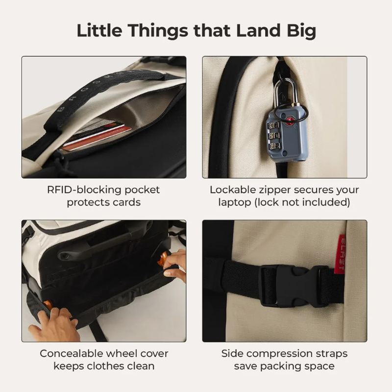 BAGSMART 43L Roller Travel Bac - Travel Router Accessories review and price